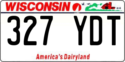WI license plate 327YDT