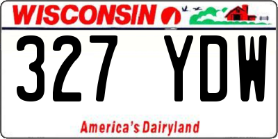 WI license plate 327YDW