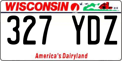 WI license plate 327YDZ