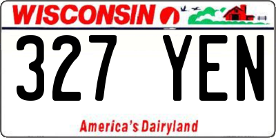 WI license plate 327YEN