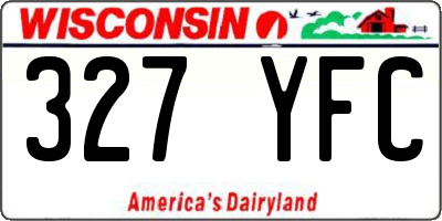 WI license plate 327YFC