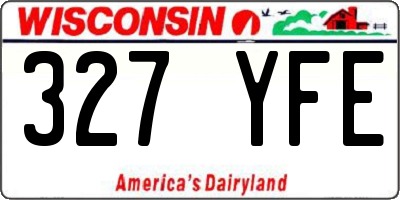WI license plate 327YFE