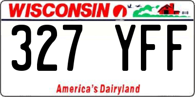 WI license plate 327YFF