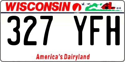 WI license plate 327YFH