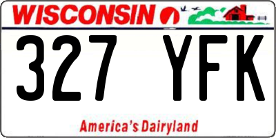 WI license plate 327YFK