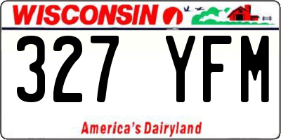 WI license plate 327YFM
