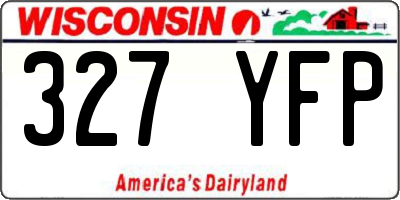 WI license plate 327YFP