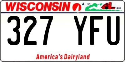 WI license plate 327YFU
