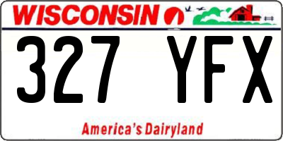 WI license plate 327YFX