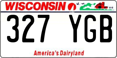 WI license plate 327YGB