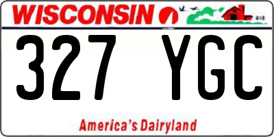 WI license plate 327YGC