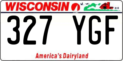 WI license plate 327YGF