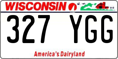 WI license plate 327YGG