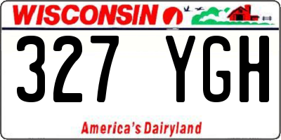 WI license plate 327YGH