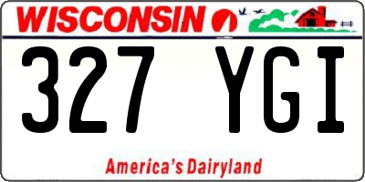WI license plate 327YGI