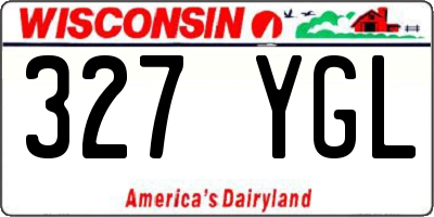 WI license plate 327YGL