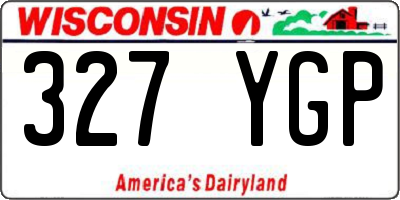 WI license plate 327YGP