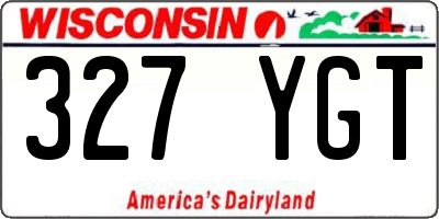 WI license plate 327YGT