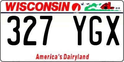 WI license plate 327YGX