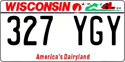 WI license plate 327YGY