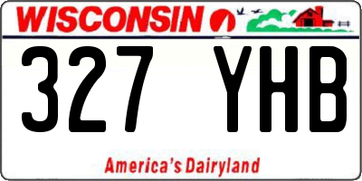 WI license plate 327YHB