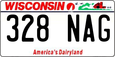 WI license plate 328NAG
