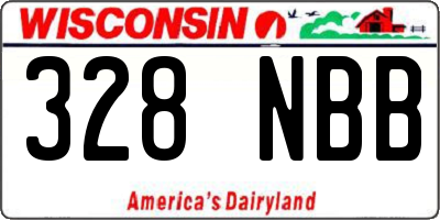 WI license plate 328NBB