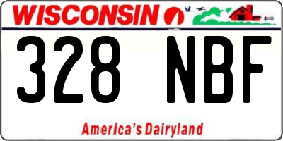 WI license plate 328NBF