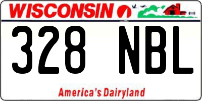 WI license plate 328NBL