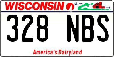 WI license plate 328NBS