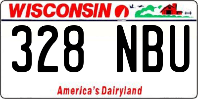 WI license plate 328NBU