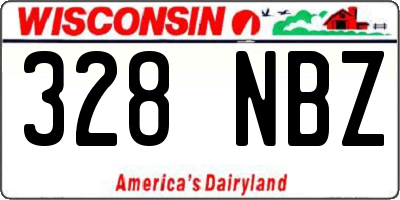 WI license plate 328NBZ