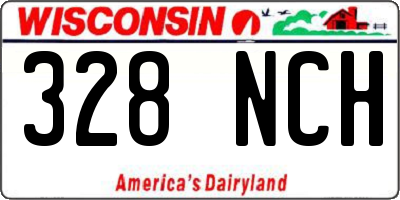 WI license plate 328NCH