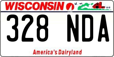WI license plate 328NDA