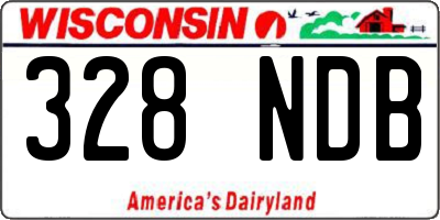 WI license plate 328NDB