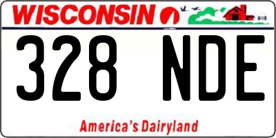 WI license plate 328NDE