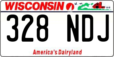WI license plate 328NDJ