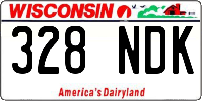 WI license plate 328NDK