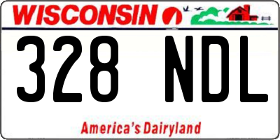 WI license plate 328NDL