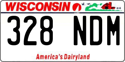 WI license plate 328NDM