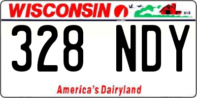 WI license plate 328NDY