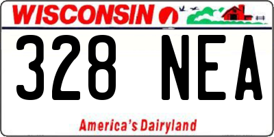 WI license plate 328NEA