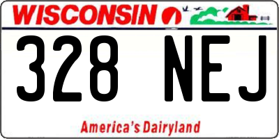 WI license plate 328NEJ