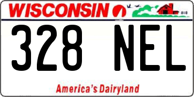 WI license plate 328NEL
