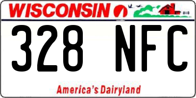 WI license plate 328NFC