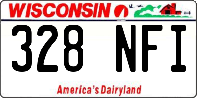 WI license plate 328NFI