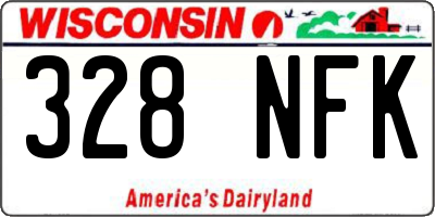 WI license plate 328NFK