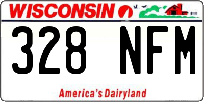 WI license plate 328NFM