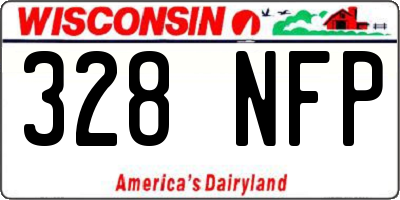 WI license plate 328NFP