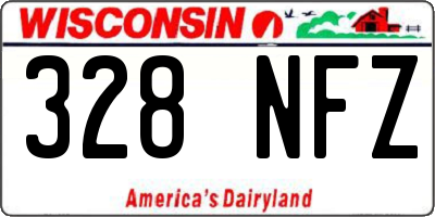 WI license plate 328NFZ
